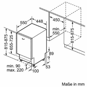 Bosch SPV2HMX42E Geschirrspüler Einbau vollintegriert 45 cm mit Besteckschublade