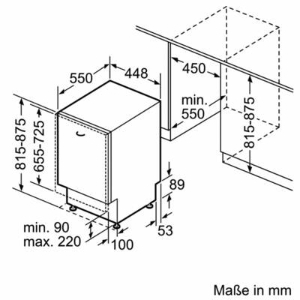 Siemens SR63EX24KE Geschirrspüler Einbau 45cm vollintegriert 