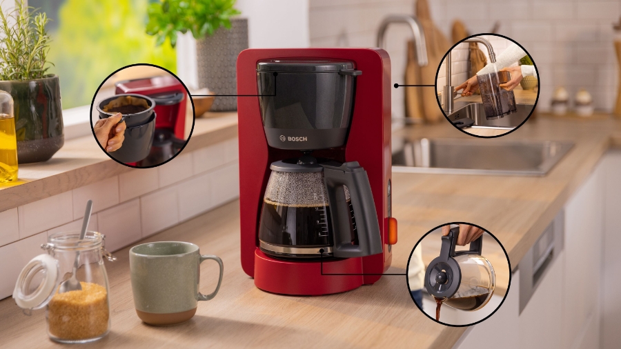 Bosch TKA3M134 MyMoment Filterkaffeemaschine rot  
