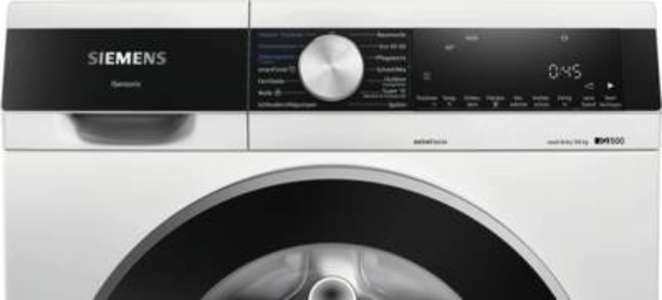 Siemens WN44G291 iQ500 Waschtrockner Stand 9/6kg Weiß 