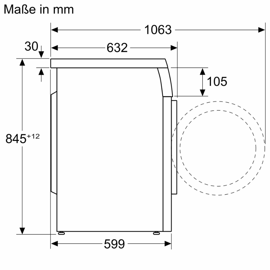 Siemens WU14UT28 iQ500, Waschmaschine, unterbaufähig - Frontlader, 8 kg, 1400 U/min.