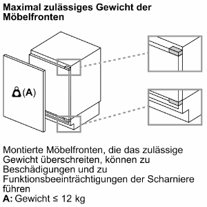 Siemens KU22LVFD0 Kühlschrank Unterbau Einbau  Flachscharnier mit Gefrierschrank