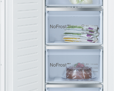 Bosch GIN81ACE0 Serie 6 Einbau-Gefrierschrank, 177.2 x 55.8 cm Flachscharnier mit Softeinzug,NoFrost