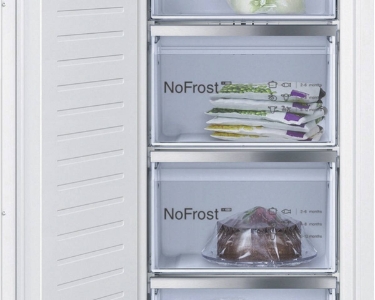 Bosch GIN81ACE0 Serie 6 Einbau-Gefrierschrank, 177.2 x 55.8 cm Flachscharnier mit Softeinzug,NoFrost