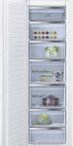 Bosch GIN81ACE0 Serie 6 Einbau-Gefrierschrank, 177.2 x 55.8 cm Flachscharnier mit Softeinzug,NoFrost