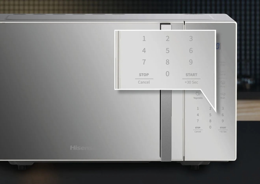Hisense H23MOMS5HG  Stand Mikrowelle mit Grill Funktion 23 Liter 