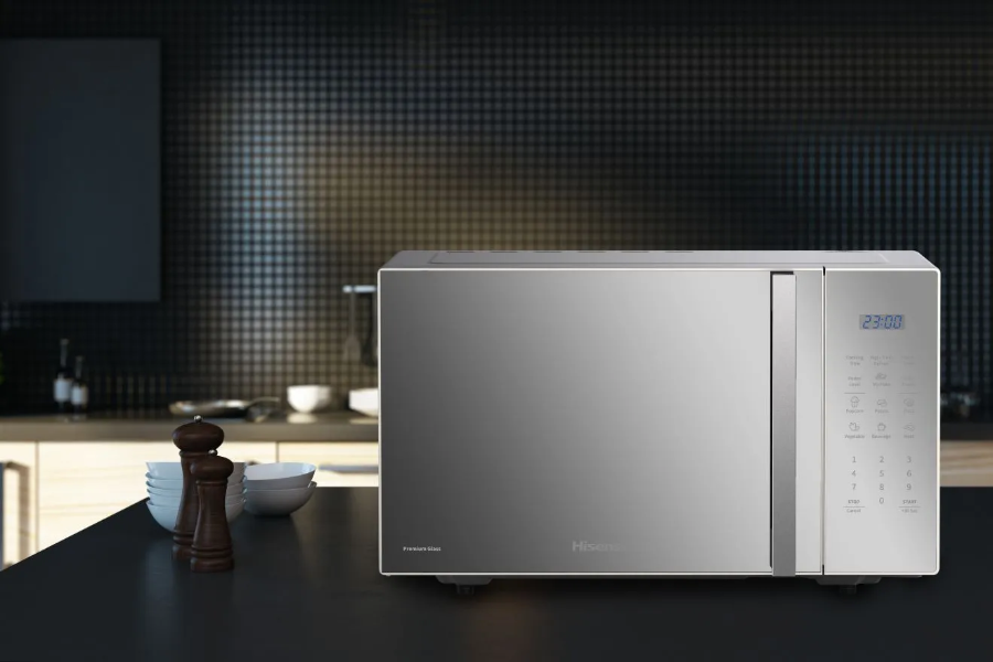 Hisense H23MOMS5HG  Stand Mikrowelle mit Grill Funktion 23 Liter 