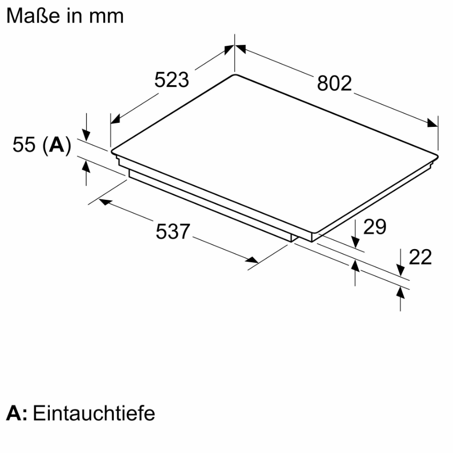 Siemens EH845HVB1E Induktionskochfeld, 80 cm, Schwarz mit Rahmen  Autark