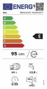 Beko BDIN16420 Geschirrspüler Einbau 60cm vollintegriert 
