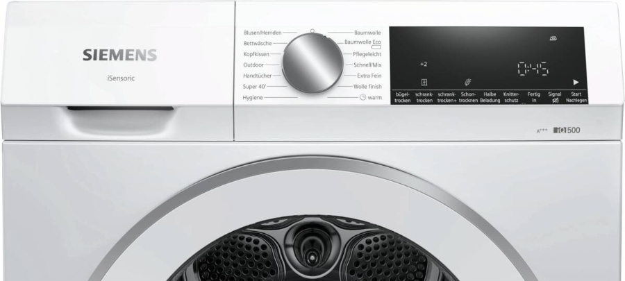 Siemens Extraklasse WQ33G2D175 iQ500  Wärmepumpen-Trockner 8 kg A+++ 