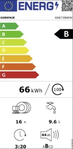 Gorenje GS673B60W Geschirrspüler Stand 60 cm  