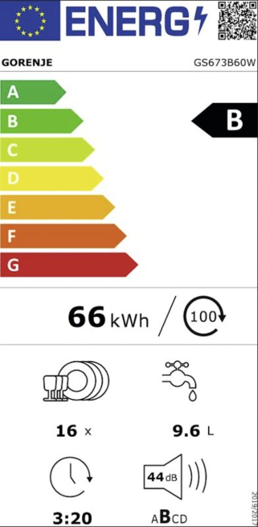 Gorenje GS673B60W Geschirrspüler Stand 60 cm  