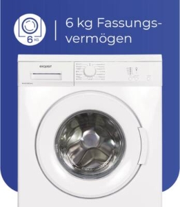 Exquisit WA6010-060D Waschmaschine Frontlader Weiss 6kg 