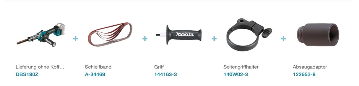 Makita DBS180Z  Akku-Bandfeile LXT • 18 V • 9 mm 18 V • 600 - 1.700 U/min • 9 mm