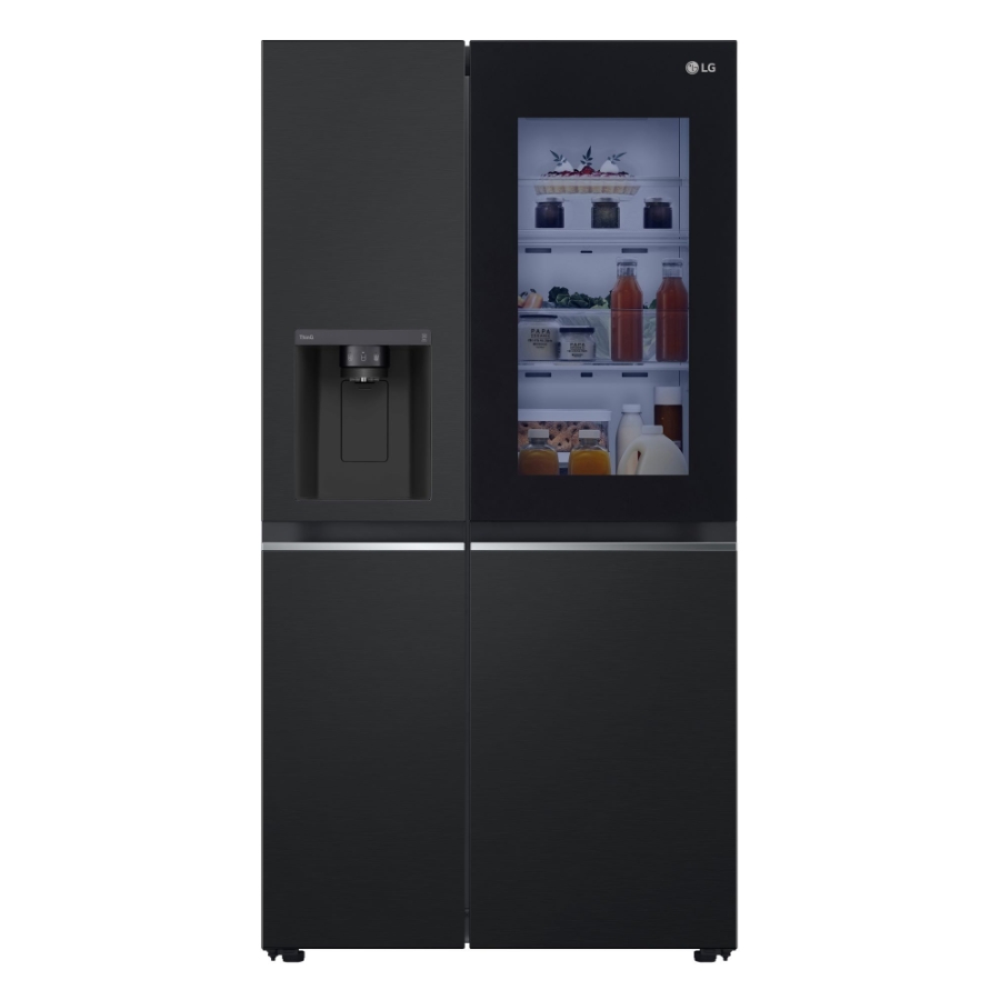 LG GSGV81EPLL Side-by-Side mit InstaView 635 Liter  NoFrost Eis-, Crushed Ice- und Wasserspender 