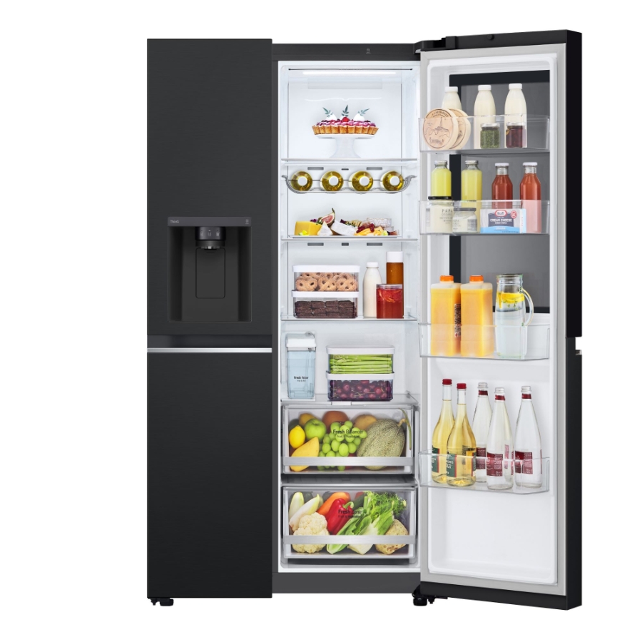 LG GSGV81EPLL Side-by-Side mit InstaView 635 Liter  NoFrost Eis-, Crushed Ice- und Wasserspender 