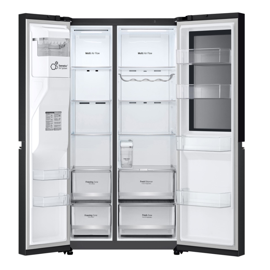 LG GSGV81EPLL Side-by-Side mit InstaView 635 Liter  NoFrost Eis-, Crushed Ice- und Wasserspender 