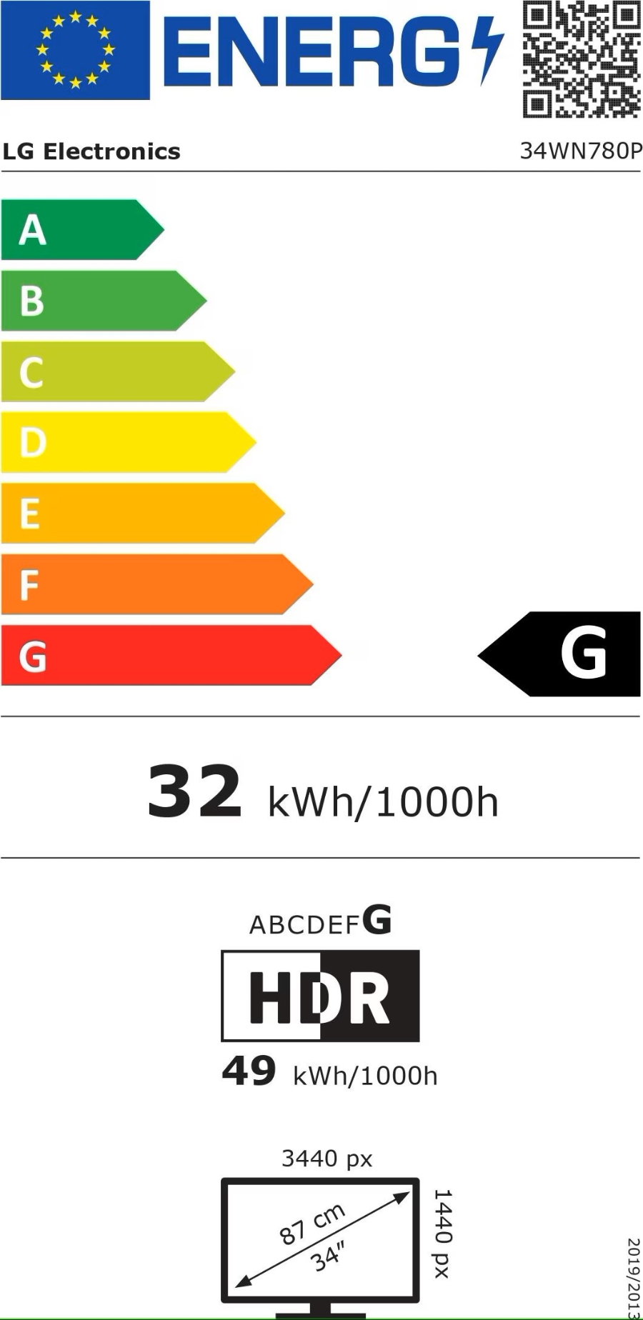 LG 34WN780P-B  UltraWide Ergo - LED-Monitor - 87 cm (34") QHD 21:9 Monitor (HDR10, Lese-Modus, Flicker Safe), schwarz 