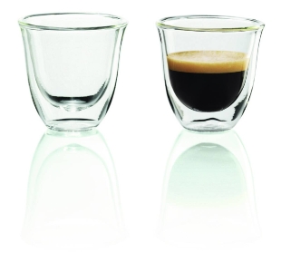 De´Longhi Espresso 2er Doppelwandiges Thermoglas DLSC310