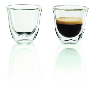 De´Longhi Espresso 2er Doppelwandiges Thermoglas DLSC310