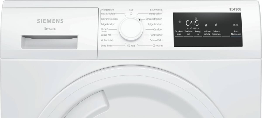 Siemens WT45HV3EP iQ300, Wärmepumpen-Trockner, 8 kg A++ 