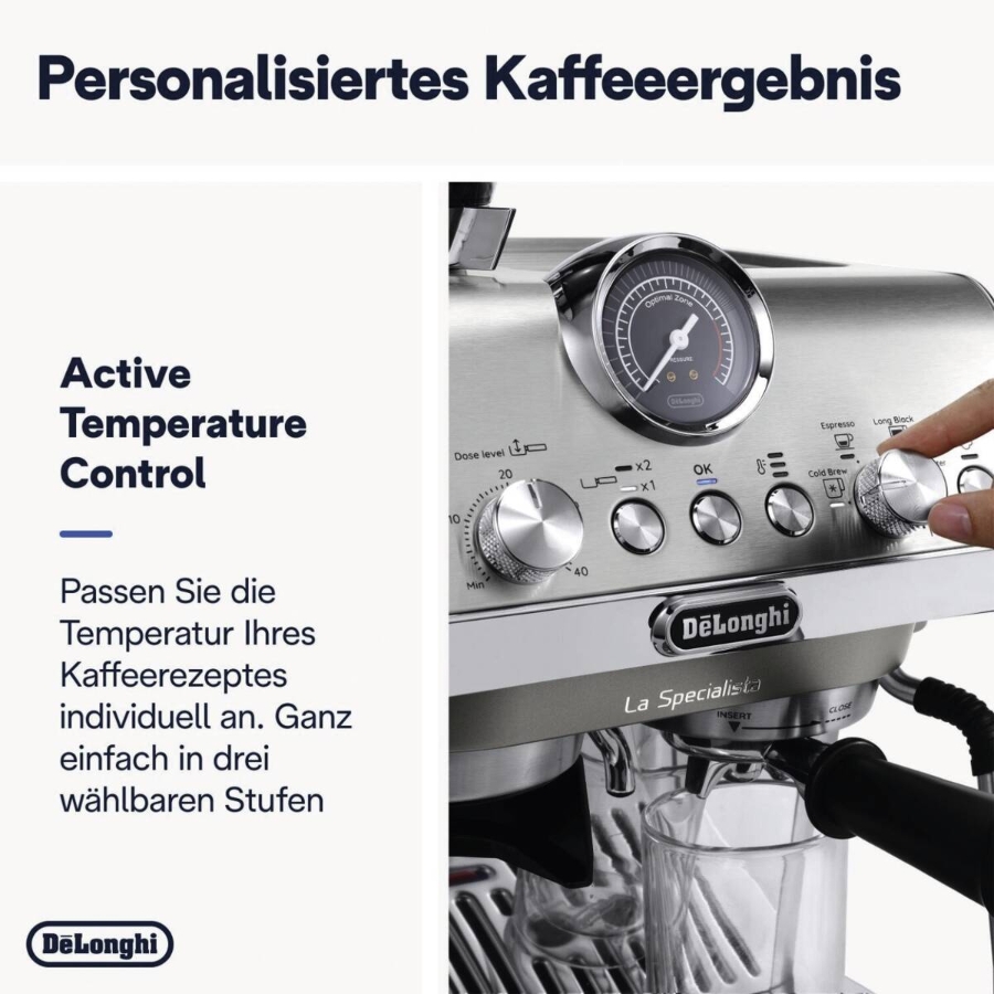De´Longhi EC9255.M La Specialista Cold Brew Espresso-Maschine Edelstahl