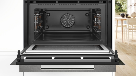 Bosch CMG7761B1 Serie 8 Kompaktbackofen mit Mikrowellenfunktion 60 x 45 cm, Schwarz
