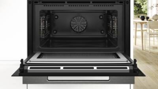 Bosch CMG7761B1 Serie 8 Kompaktbackofen mit Mikrowellenfunktion 60 x 45 cm, Schwarz