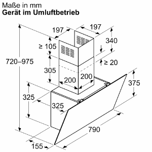 Siemens LC85KDK60 iQ100, Dunstabzugshaube schwarz, 80 cm  
