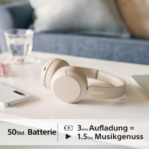 Sony WH-CH520C Kabellose Bluetooth-Kopfhörer Beige 