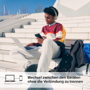 Sony WH-CH520C Kabellose Bluetooth-Kopfhörer Beige 