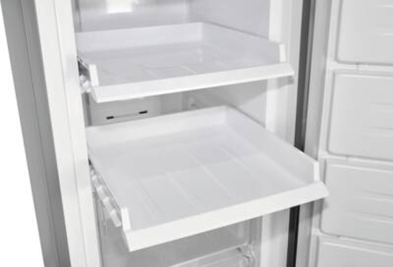 Exquisit GS271-NF-H-040D Gefrierschrank Inox-Look HxBxT:170,5x54,0x60,0