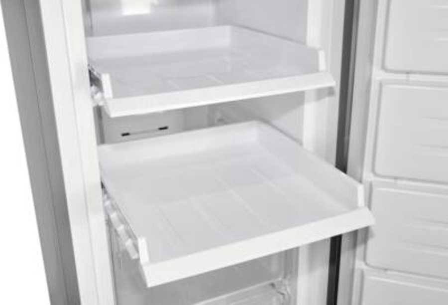 Exquisit GS271-NF-H-040D Gefrierschrank Inox-Look HxBxT:170,5x54,0x60,0