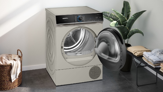 Siemens WQ46B2DX40 iQ700, Wärmepumpen-Trockner, 9 kg, Silber-inox 