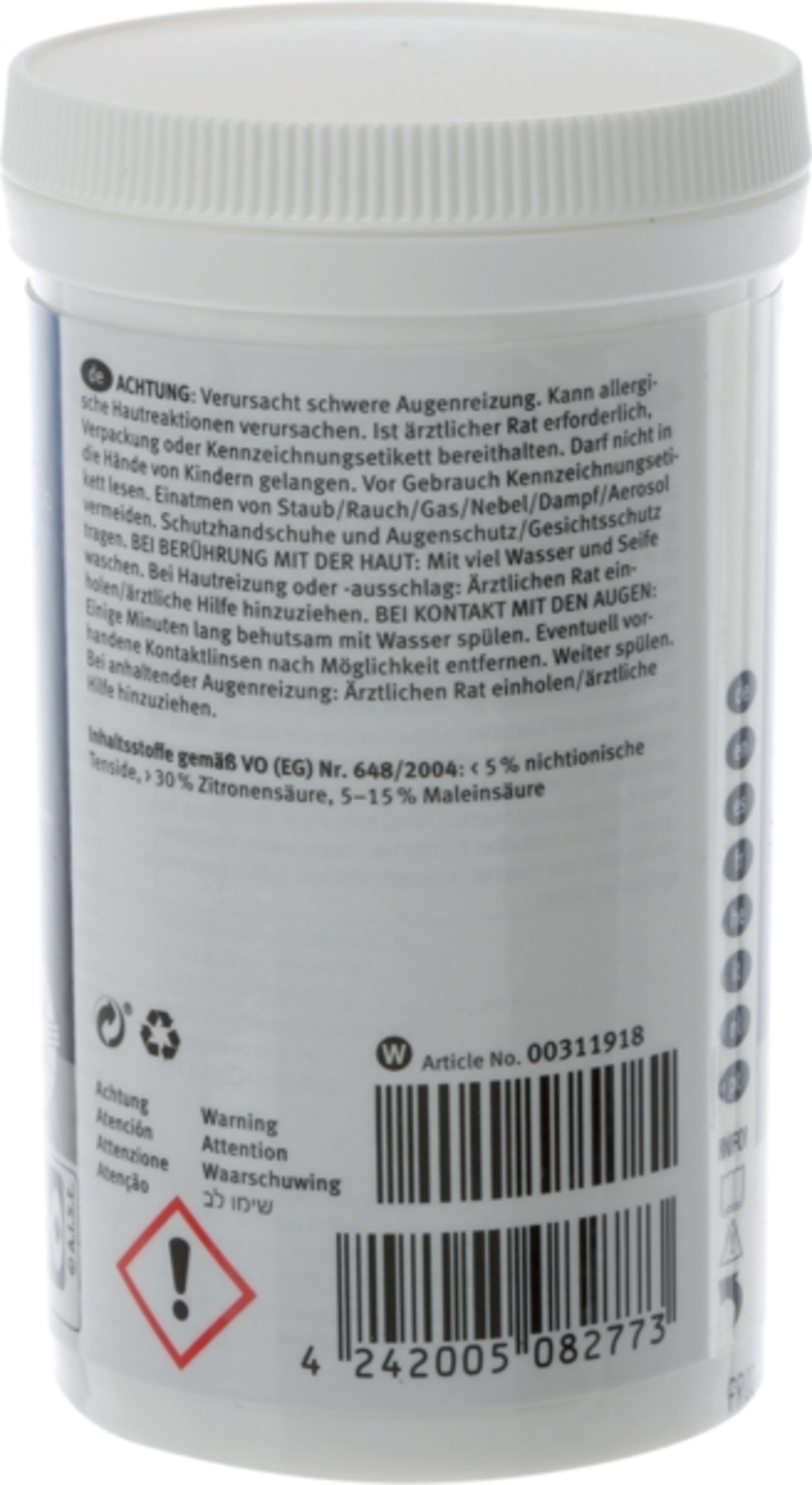 Siemens Schnellentkalker für Wasch- und Spülmaschinen 00311918