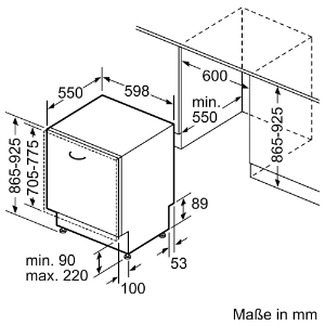 Siemens SX65ZX07CE iQ500 Vollintegrierter Geschirrspüler, 60 cm, XXL "86,5cm Nische"
