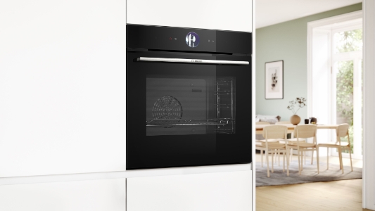 Bosch HSG7364B1 Serie 8  Einbau-Dampfbackofen 60 x 60 cm Schwarz 