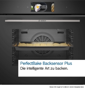 Bosch HSG7364B1 Serie 8  Einbau-Dampfbackofen 60 x 60 cm Schwarz 