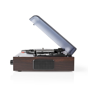Nedis TURN220BN Plattenspieler 33 / 45 / 78 U/min | Riemenantrieb  1x Stereo RCA | 18 W | Eingebauter (Vor) Verstärker