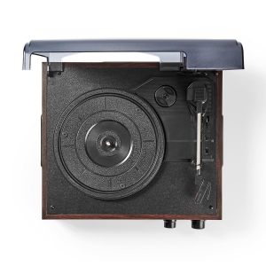 Nedis TURN220BN Plattenspieler 33 / 45 / 78 U/min | Riemenantrieb  1x Stereo RCA | 18 W | Eingebauter (Vor) Verstärker
