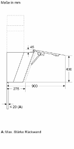 Neff D98IPT2S0 N90 Wandesse, 90 cm Klarglas schwarz  