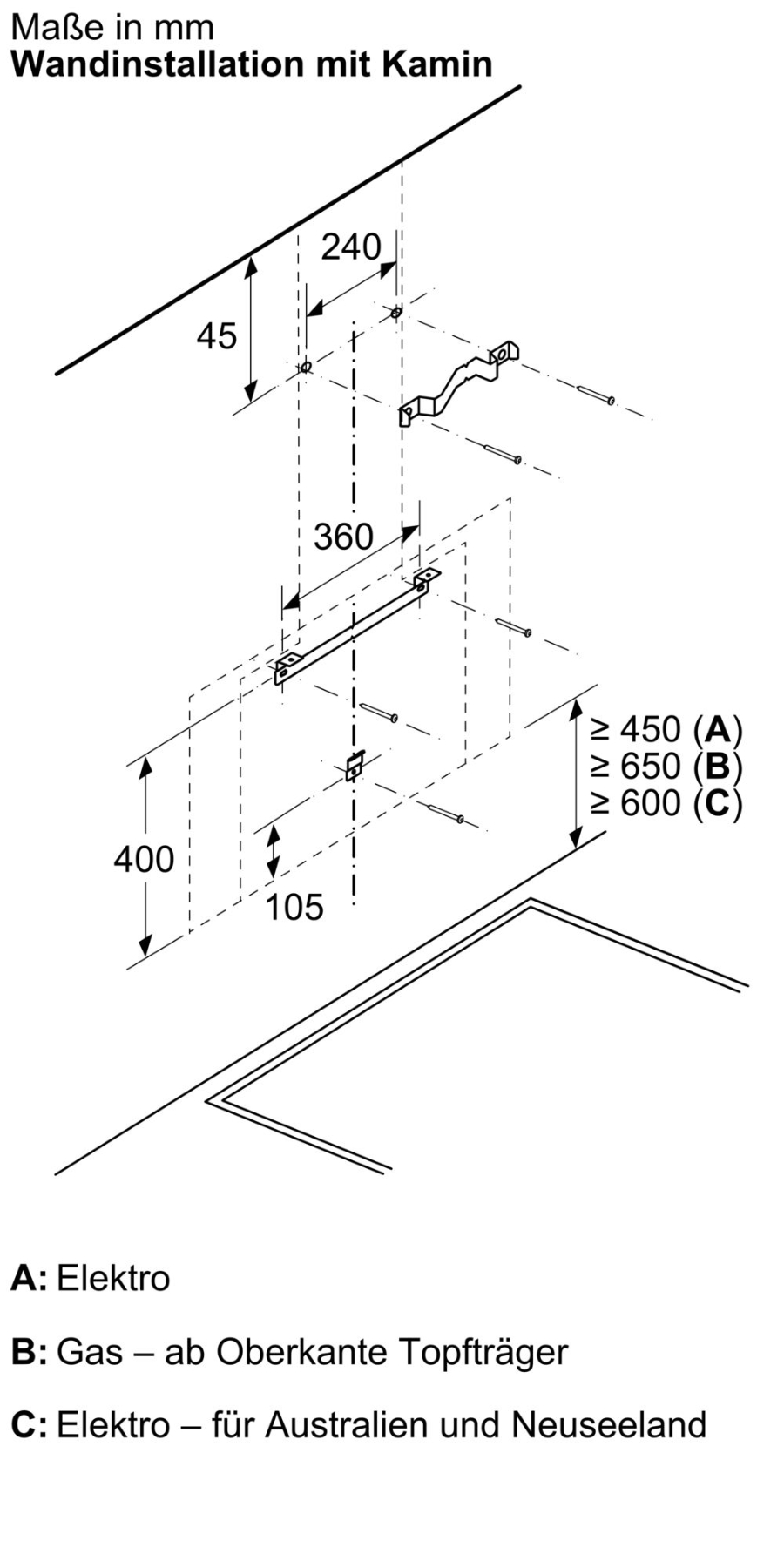 Neff D98IPT2S0 N90 Wandesse, 90 cm Klarglas schwarz  