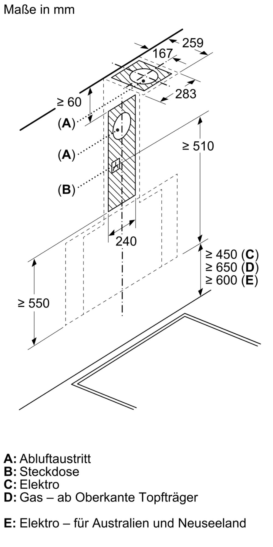 Neff D98IPT2S0 N90 Wandesse, 90 cm Klarglas schwarz  