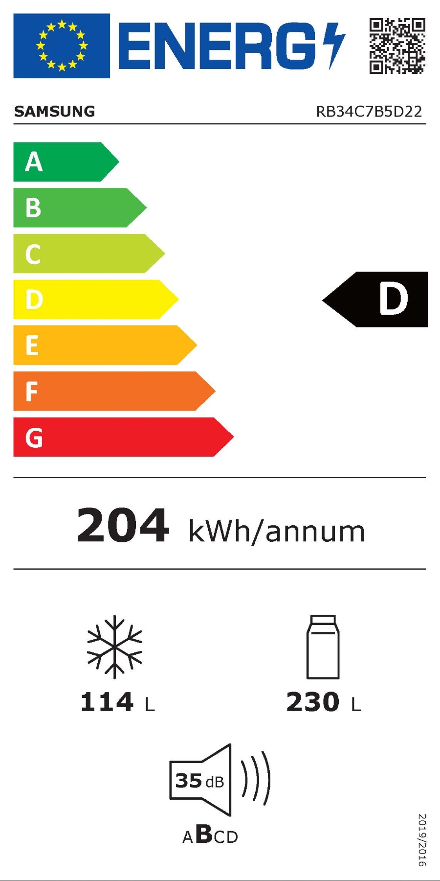 Samsung RB34C7B5D22 Bespoke Kühl-Gefrierkombination schwarz NoFrost,344 Liter