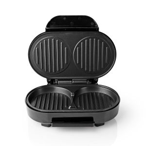 Nedis KAHM100BK Hamburger Macher 1000 W | 23.5 x 10.5 cm   Automatischer Temperaturkontrolle 