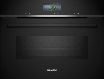 Siemens CM776GKB1  Einbau Kompaktbackofen mit Mikrowelle Schwarz Gerätemaße (HxBxT): 455 x 595 x 548 mm