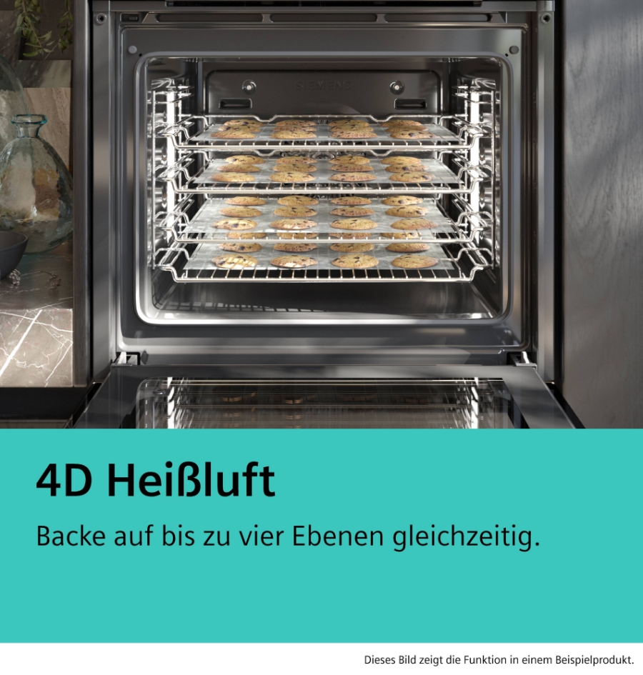 Siemens CM776GKB1  Einbau Kompaktbackofen mit Mikrowelle Schwarz Gerätemaße (HxBxT): 455 x 595 x 548 mm
