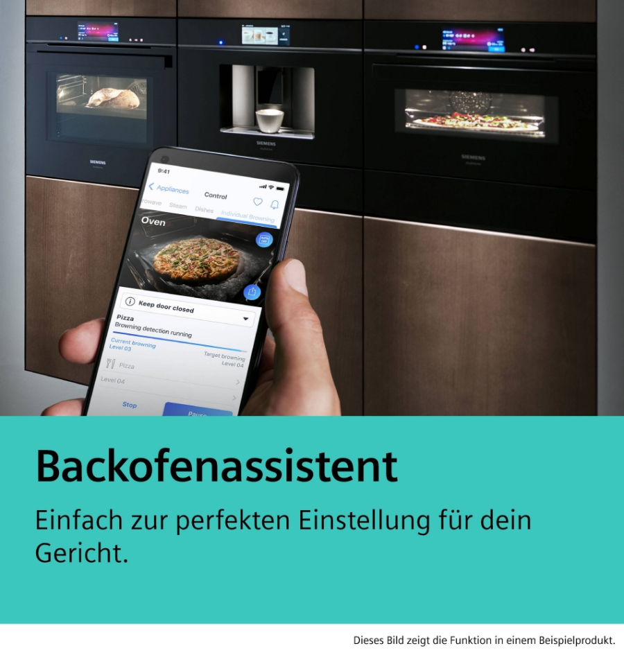Siemens CM776GKB1  Einbau Kompaktbackofen mit Mikrowelle Schwarz Gerätemaße (HxBxT): 455 x 595 x 548 mm