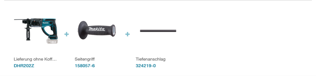 Makita DHR202Z Akku-Bohrhammer LXT 18 V • SDS-Plus • 20 mm • 2,0 J