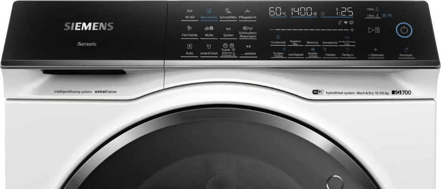 Siemens WN54C2A90 iQ700 Waschtrockner, 10.5/6 kg, 1400 U/min. 